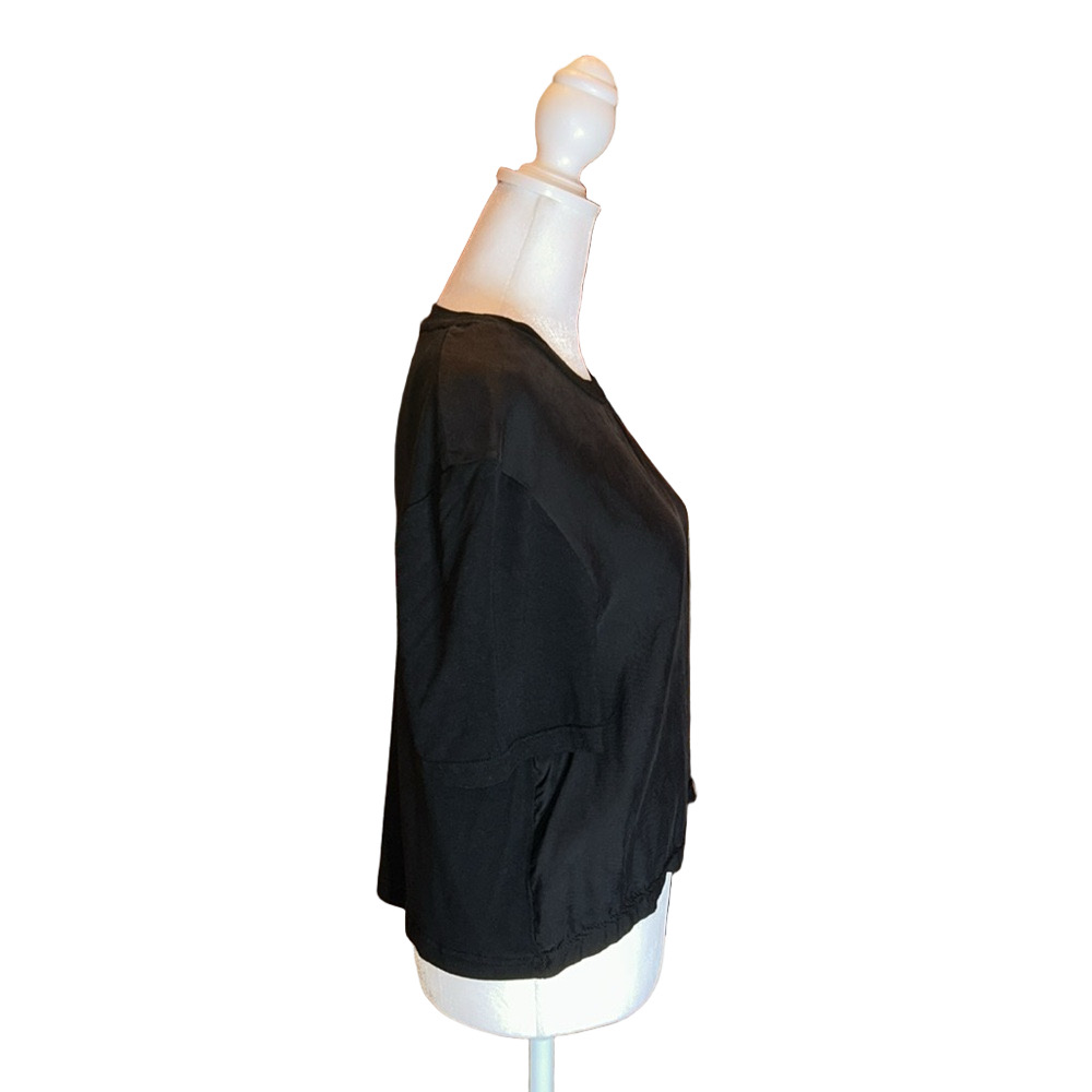 BRANDY MELVILLE Black Crop Tee Size S/M - Picture 6 of 8